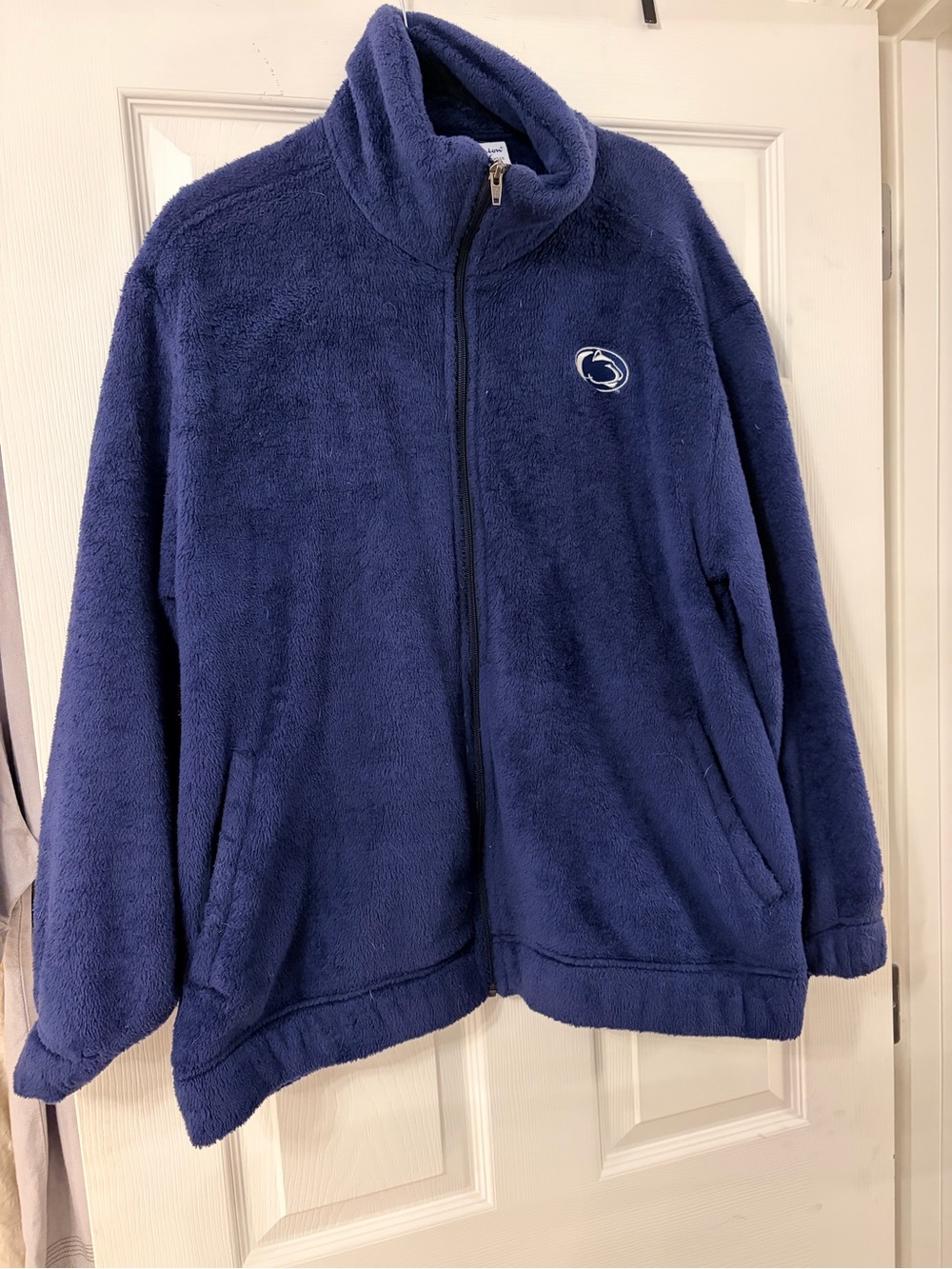 Champion Navy Blue Penn State Fleece Zip-Up Jacket